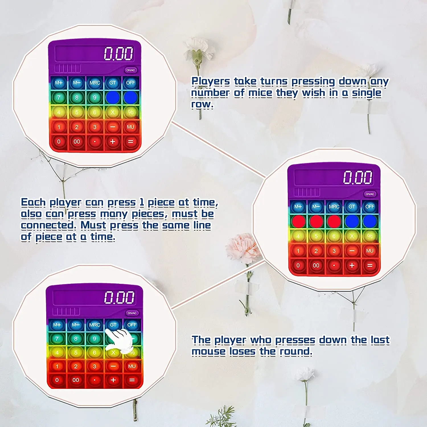 Rainbow Sensory Fidget Calculator Stress Balls For Autism, Oem