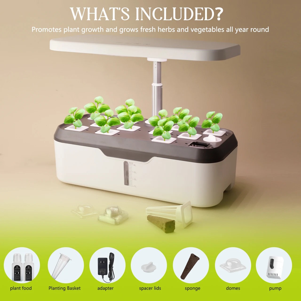 LED Growing System 12 Pods New Led Grow Light Hydroponic Home Indoor Smart  Garden Kit Smart Planter