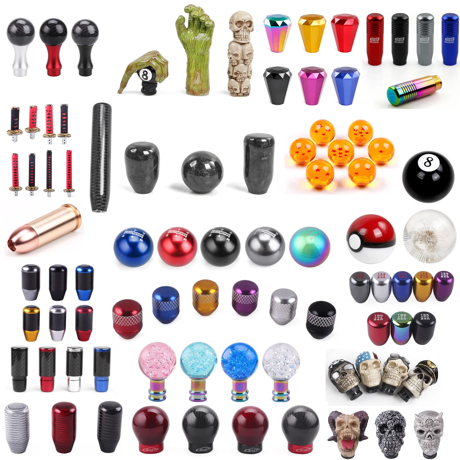 Source Factory Sales High Quality Universal Gear Shift Knob Forge Carbon  Fiber Shifter Lever Head pomo de carro on m.