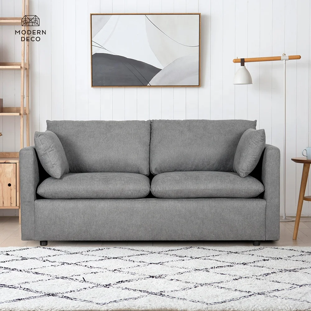 Canapé en forme de I 2 Places pour Meubles de Salon Montage Facile Petit Taille Siège DurABLE