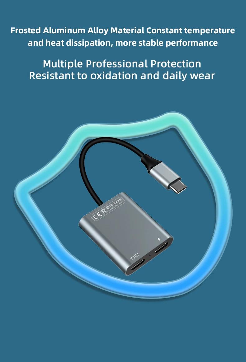 CableCreation USB C To AR Glasses Adapter - Charge & Play, 4K@60Hz, 100W PD, For Steam Deck/ROG Ally/iPhone 15/16