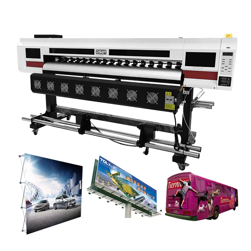 Two-headed I3200 Large Format Flag Materials Mug to Ribbon Tarpaulin and Thermal Sublimation Printer 1.3m 1m6 2 Meter