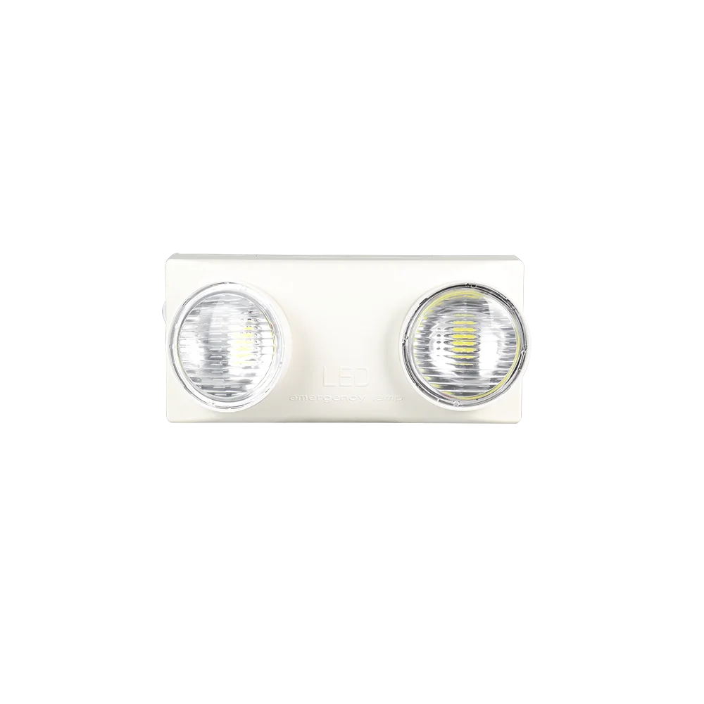 Dual Head Rechargeable Led Emergency Lights High Power 2*3w Twin Spot