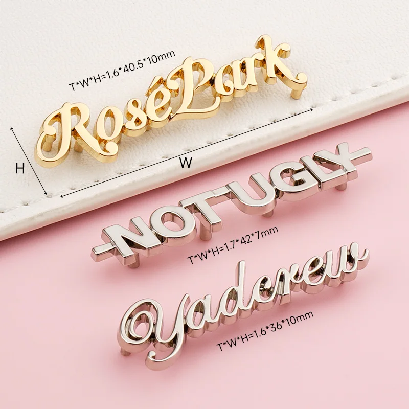 Accessori per borsa con targhetta in metallo placcato senza Nickel