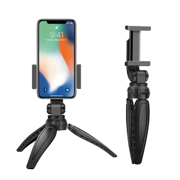 QZSD Q166I Mini Tripod ABS Material Desk Top Table Holder for Smartphone for Photography Live Broadcast and Selfie Stick Use