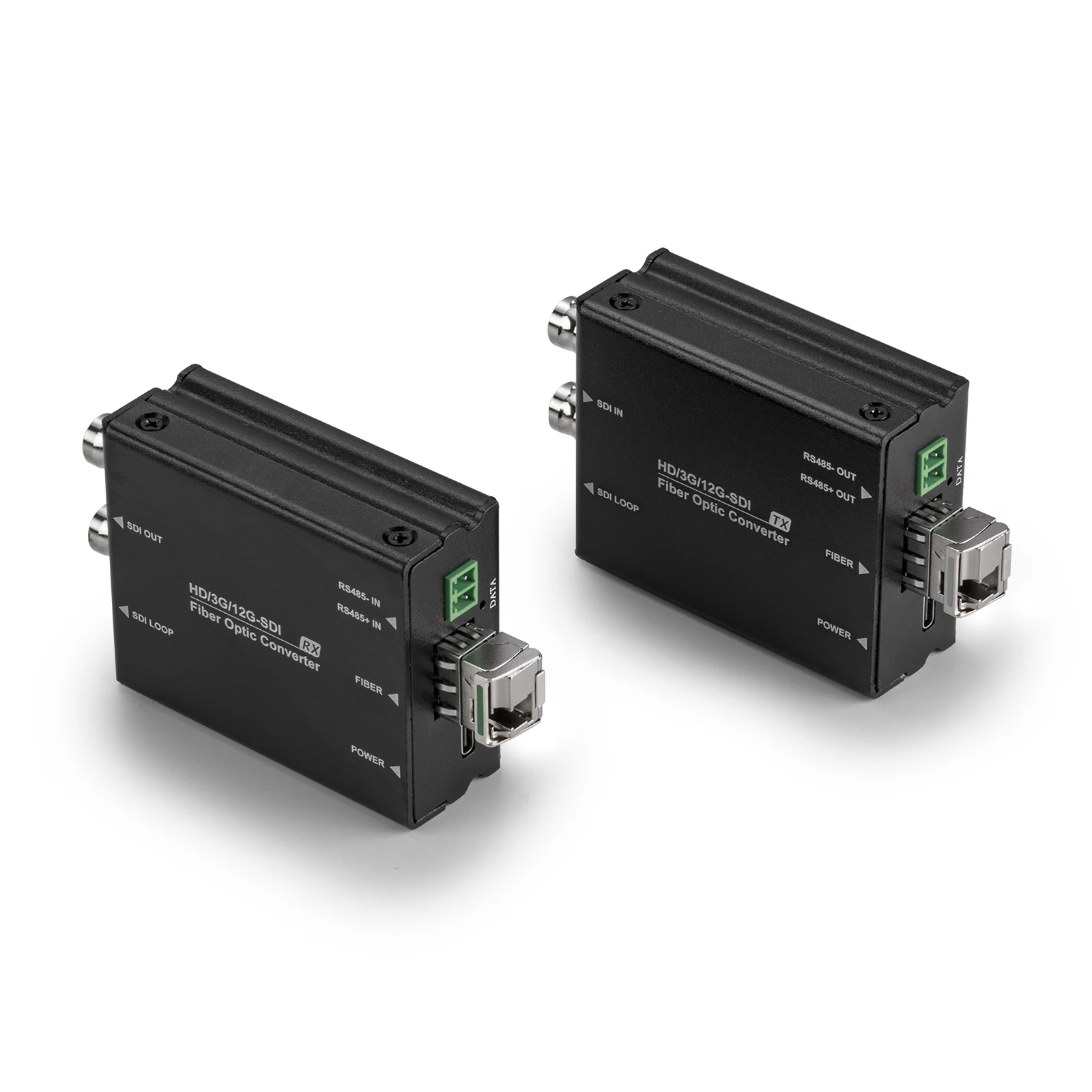 12G SDI Fiber Converter Broadcast Level Video Fiber Optic Converter Over Single Core Fiber