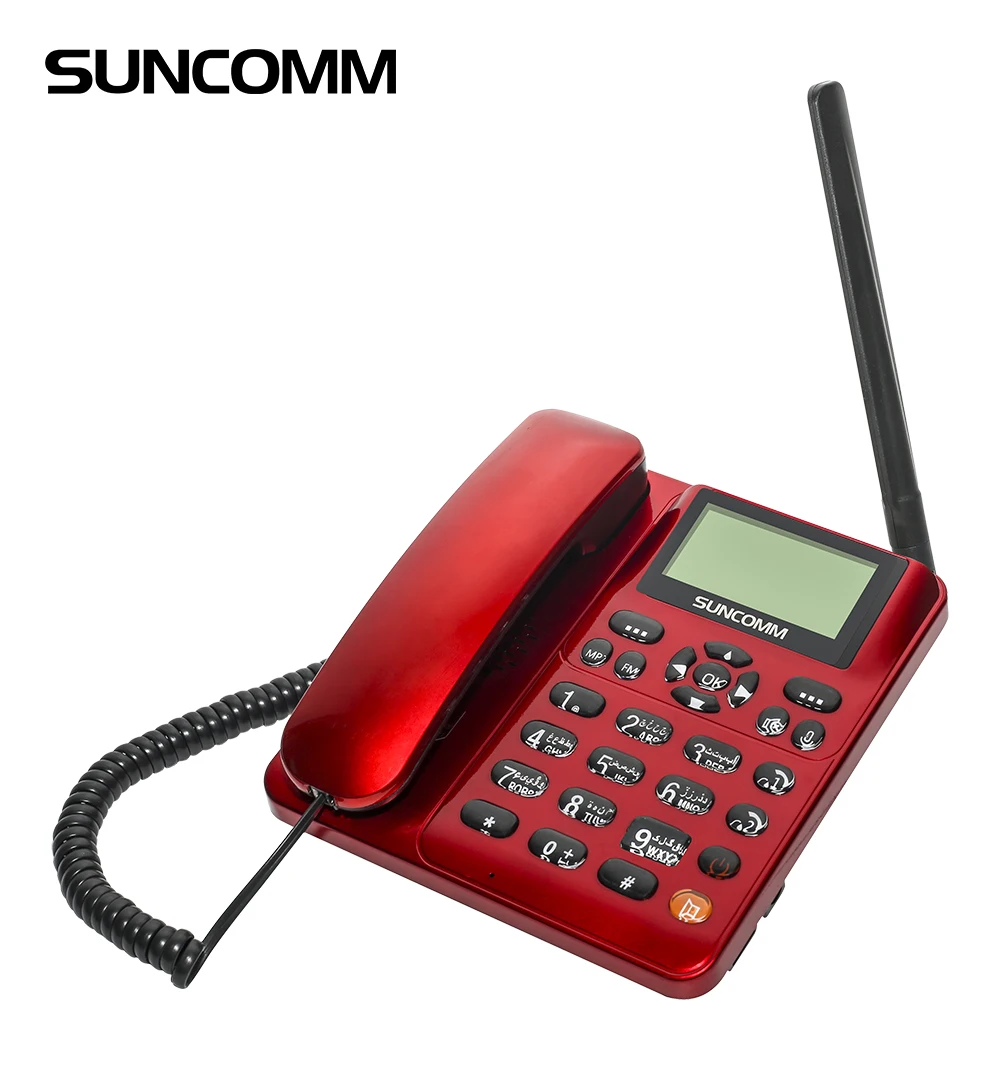 SUNCOMM G618 GSM Fixed Wireless Phone with SIM Card FM call mute MP3 Music Playback Office Home Wireless Desktop Phone
