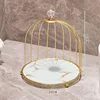 Gold Single-Layer Birdcage, Platinum Plate
