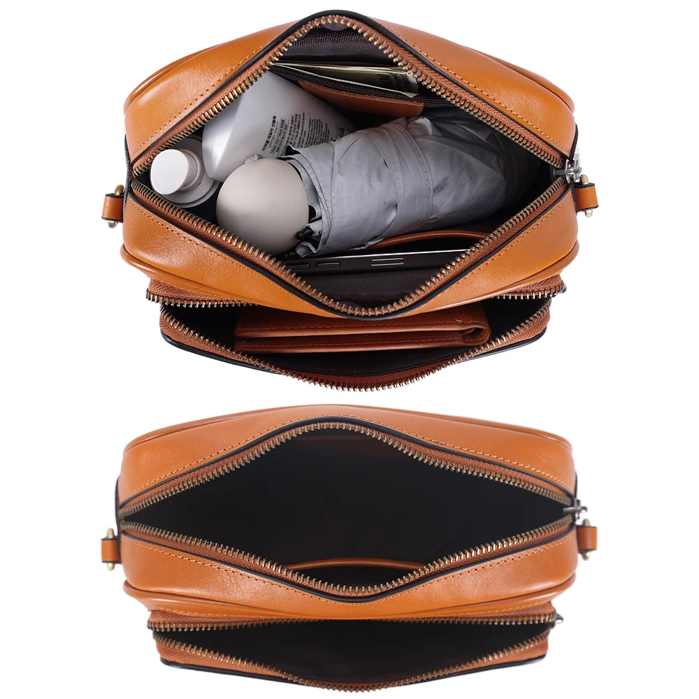 Wholesale Fashion Mini Full Grain Cowhide Leather Crossbody Hand Bags Real Leather Shoulder Bag Leather for Lady Women