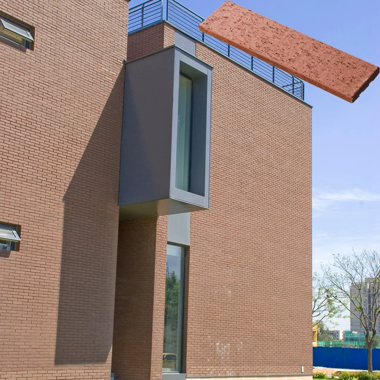 Foshan Low Price Exterior Thermal Insulation Fire Red Clay Brick Wall Panel Refractory Brick in Ghana Uae Tanzania