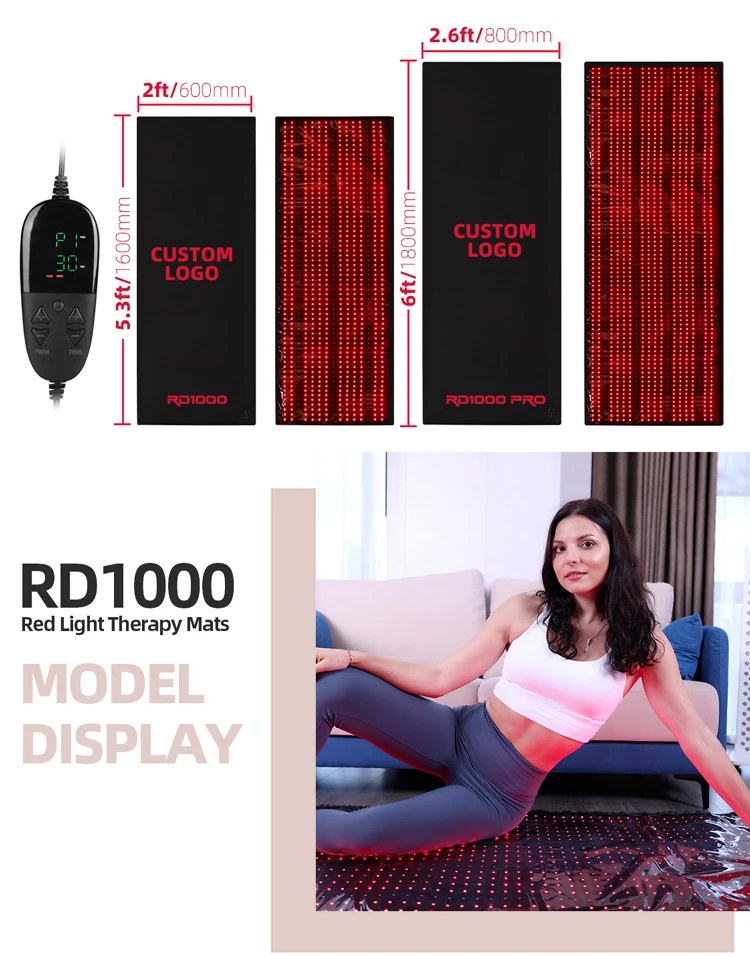 Redfy Large Red Light Therapy Leg Back Yoga Pads Blanket Belt Full Body