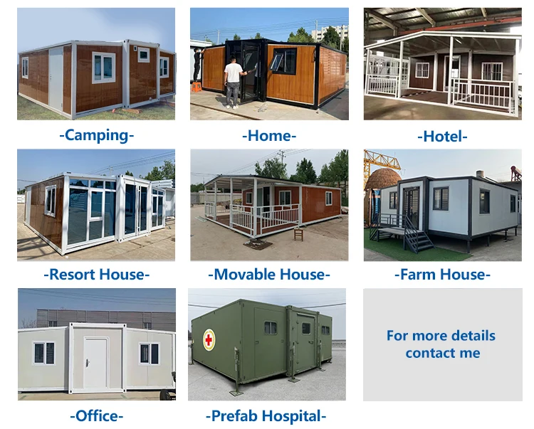 Folding 40ft 20 ft Prefab Expandable Homes Villa 3 Bedroom Hurricane Proof With Bathroom Shipping Container Home China