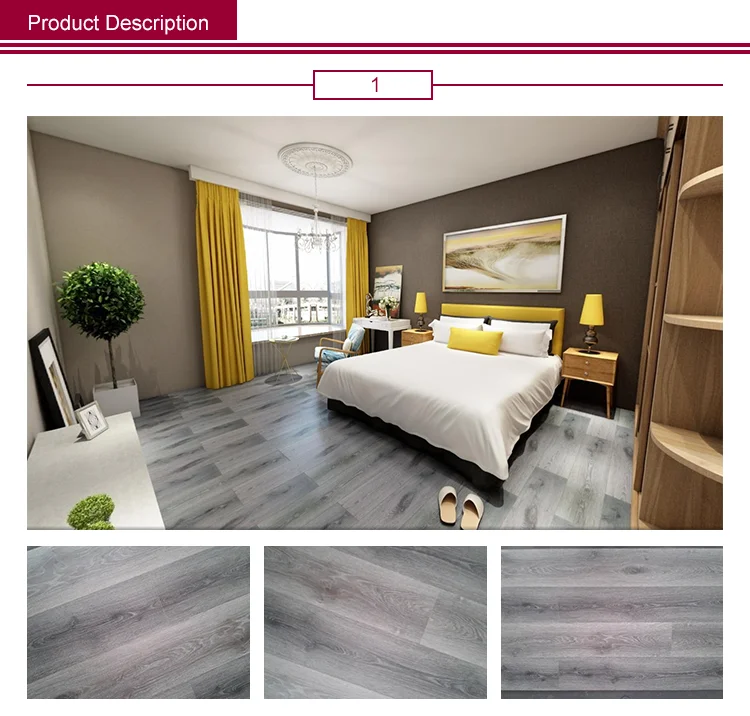 HDF Click 7-12mm Multilayer Engineered Wood Flooring China Laminate Flooring