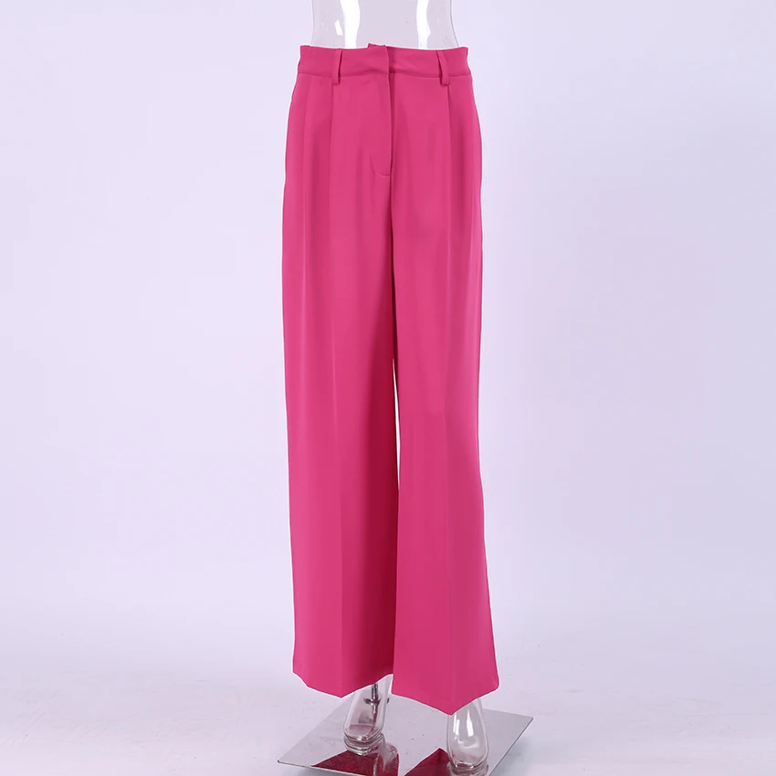 Qinsi Summer Loose Solid Vintage Long Trousers Fashion Woman Casual ...