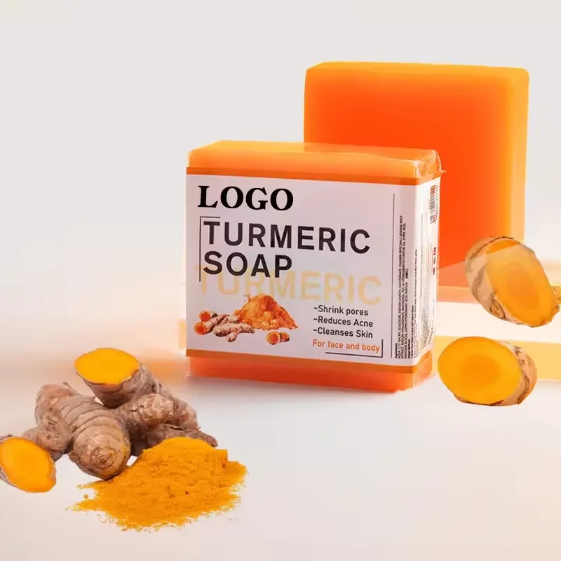 Wholesale Handmade Organic Kojic Acid Soap Natural Dark Spots Remover Whitening Deep Clean Turmeric Soap
