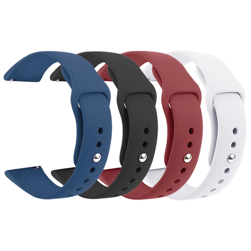 20mm 22mm For Samsung Universal Sport Silicone Watch Bands Women Men Wristband Bracelet 0911