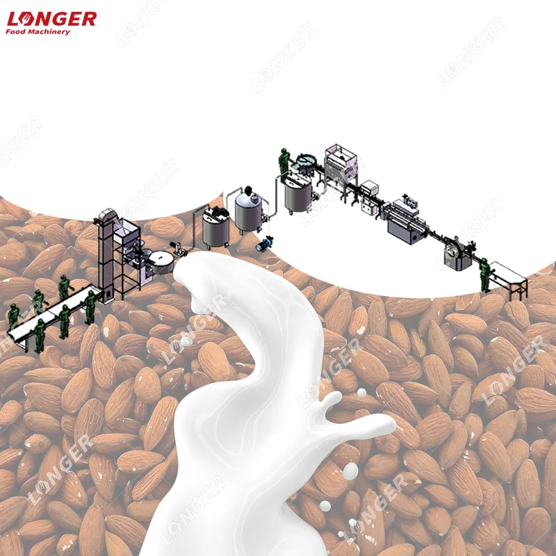 Automatic Nut Milk Extractor Machine Production Processing Plant Almond Milk Plant
