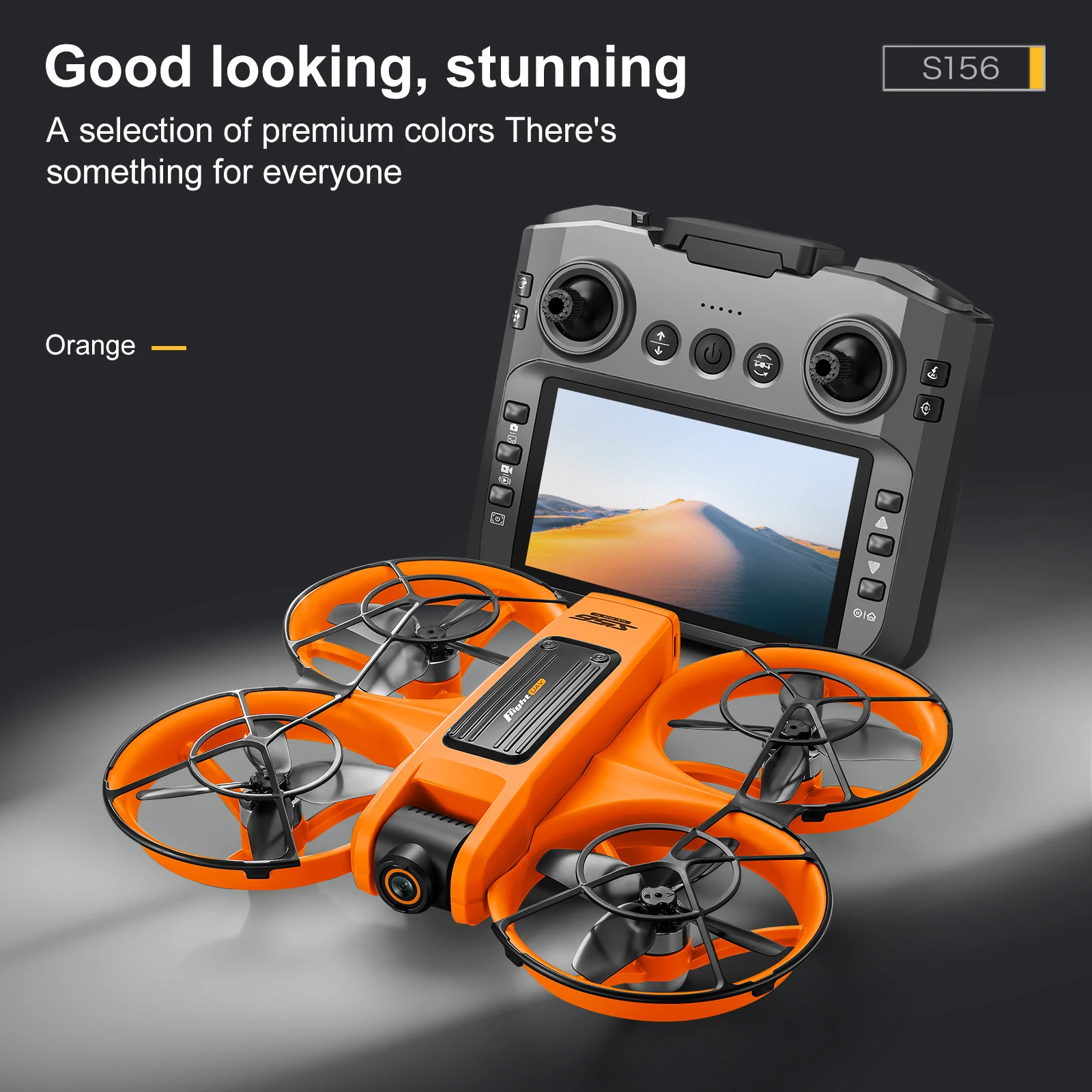 S156 Beginner Drone FPV HD Camera Brushless Motor Obstacle Avoidance Foldable Quadcopter with LED Screen Control