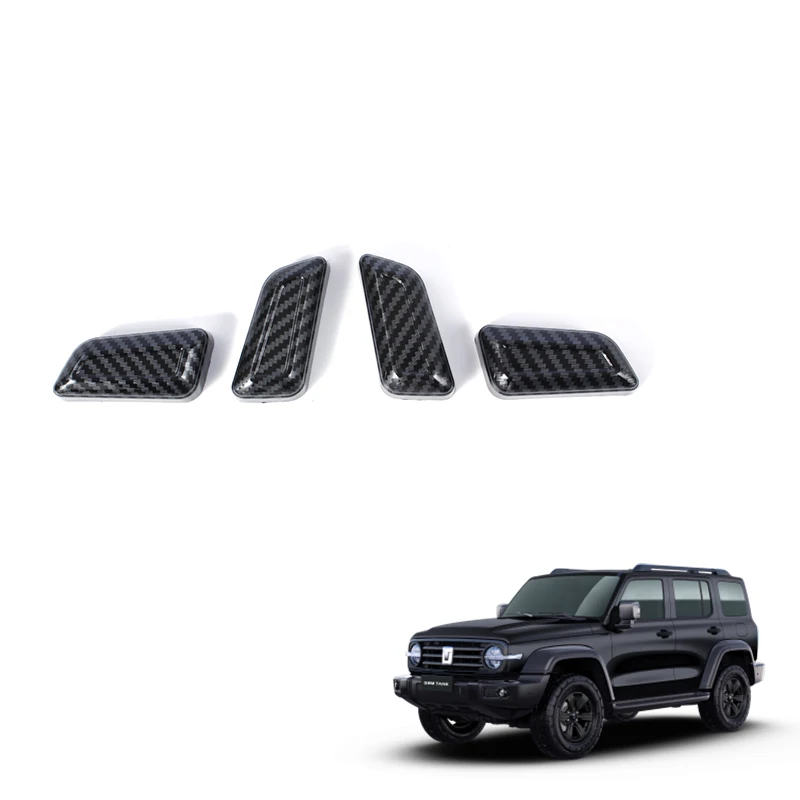 Крышка кнопки сиденья автомобиля для GWM Tank 300 Аксессуары ABS Carbon Fiber Pattern Кнопки управления сиденьем Отделка Аксессуар для интерьера