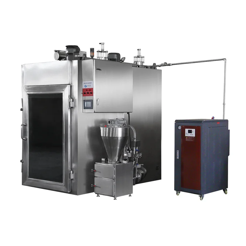 Commercial Automatic Smokehouse Steam Heated Cooking Drying Smoking Machine