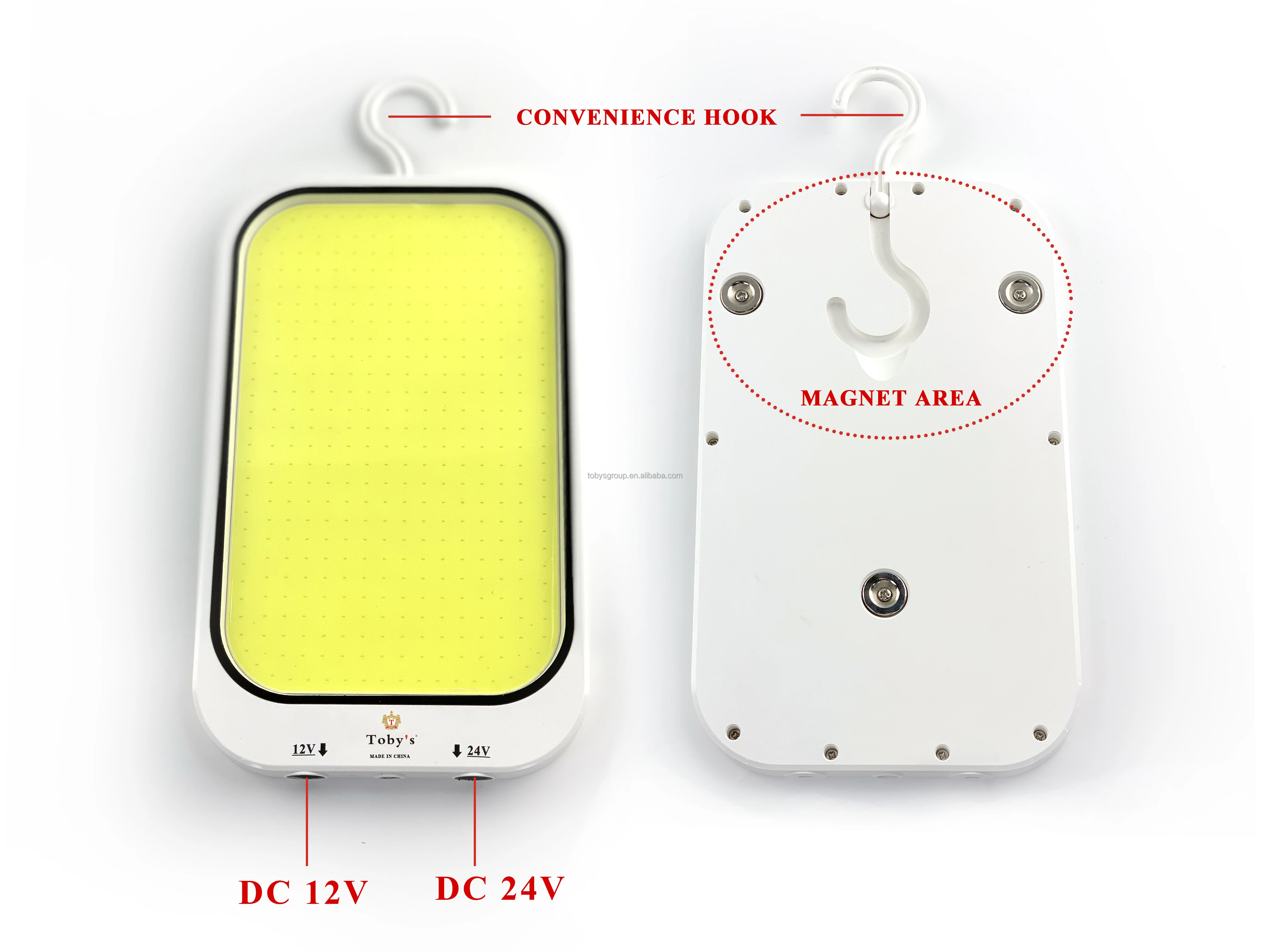 托比新款crl-b01 cob发光二极管面板灯12v 15w便携式野营灯户外灯夜