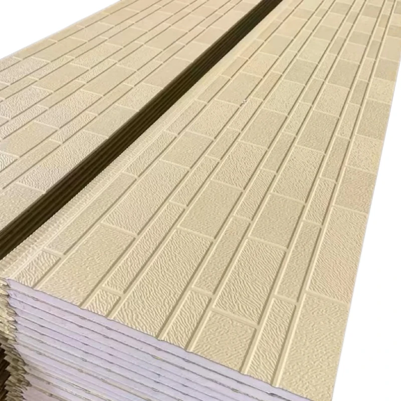 High Quality Decorative Facade Styrofoam Polyurethane Sandwich Panel Metal Carved Exterior Sandwich Panel Metal Siding for House