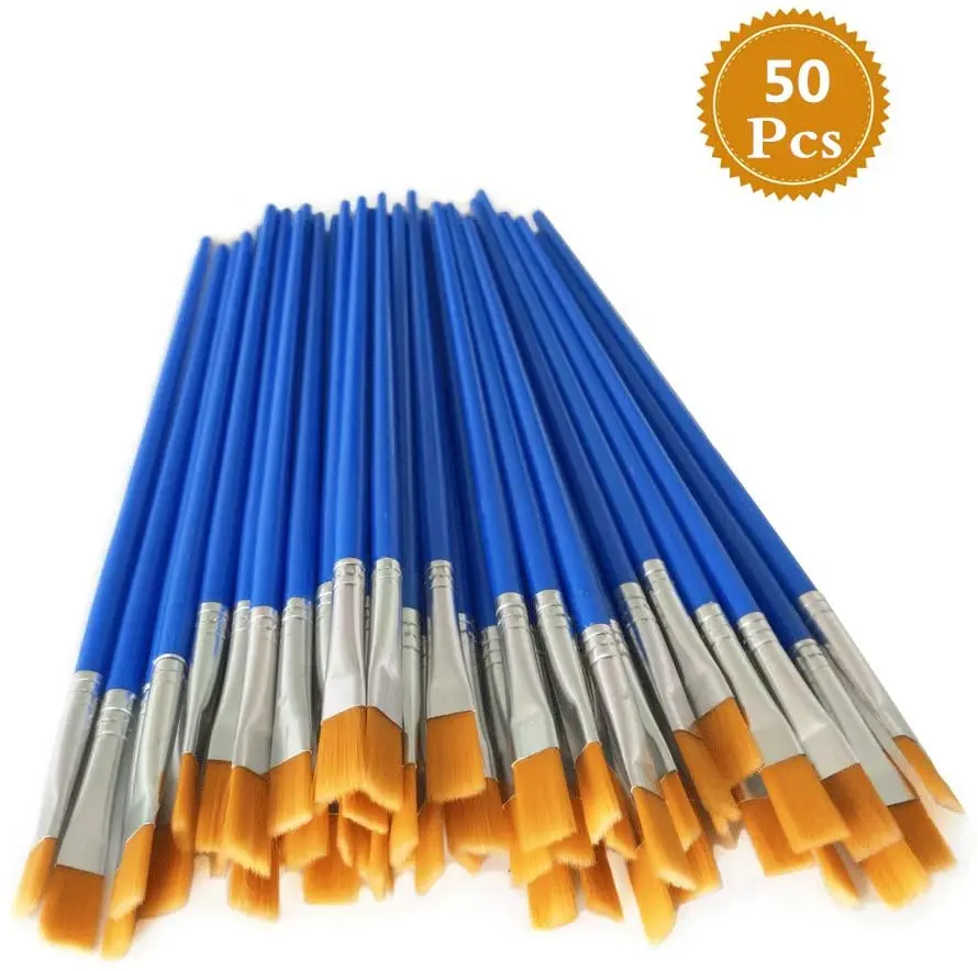 Оптовая продажа нейлоновых кистей для рисования с ручкой из акриловой кисти