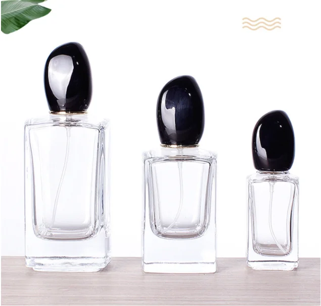 30ml/50ml/100ml ZCFX香水瓶 - 角型ガラスボトル、ロゴ印刷対応