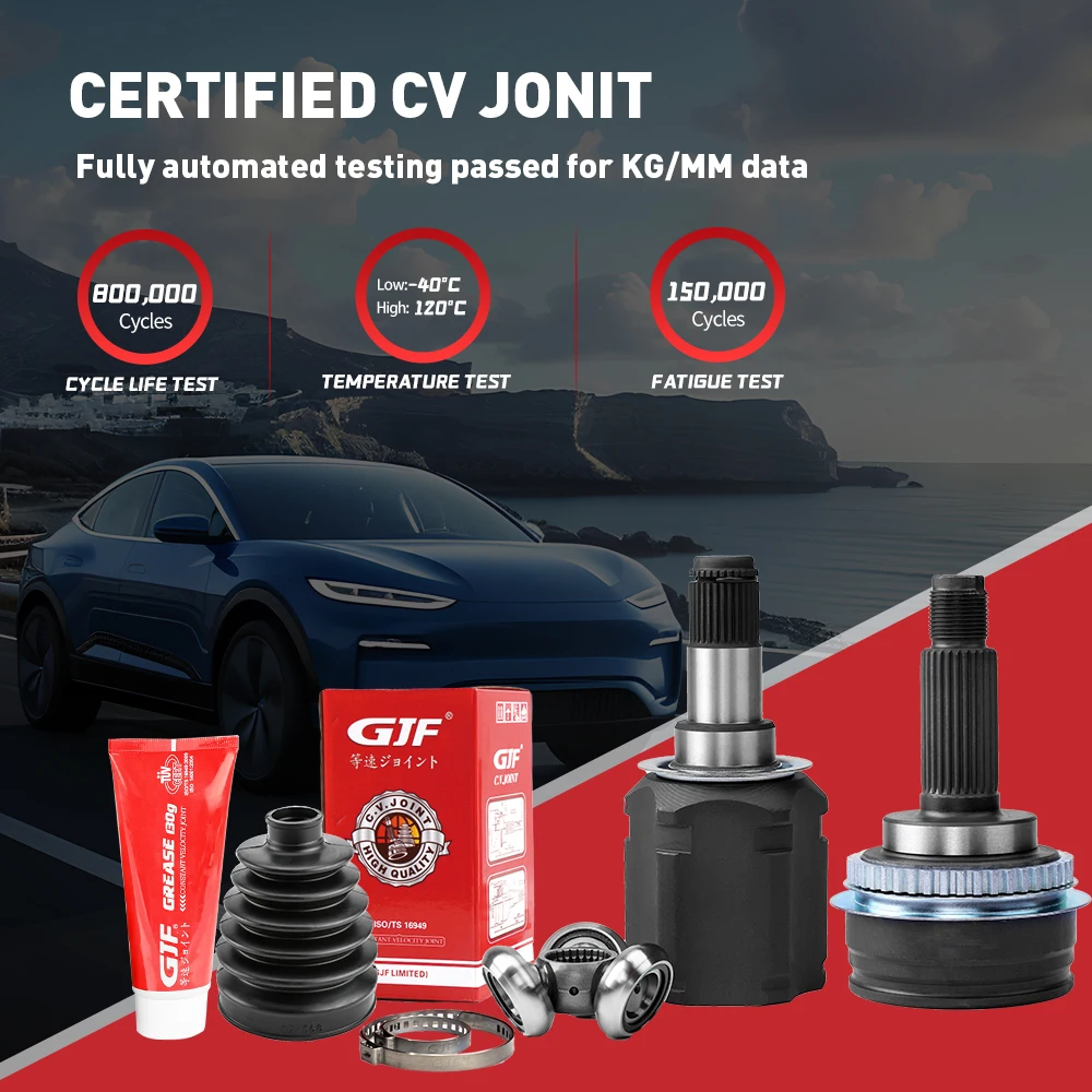 GJF Auto Parts Front CV Axle Drive Shaft Inner Outer CV Joint for Toyota Nissan Mazda Honda Hyundai Kia Ford Volvo TO-04 TO-09