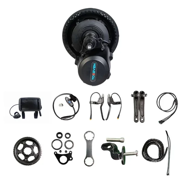 Toseven DM01 48v 750w 48v 1000w Mid Motor Kit T7 Ebike High Torque Sensor  Mid Drive Motor Kit Toseven Brand