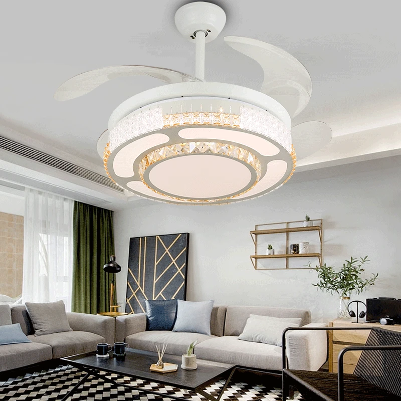 Modern ceiling fan light surface mounted led fan light with remote 42inch