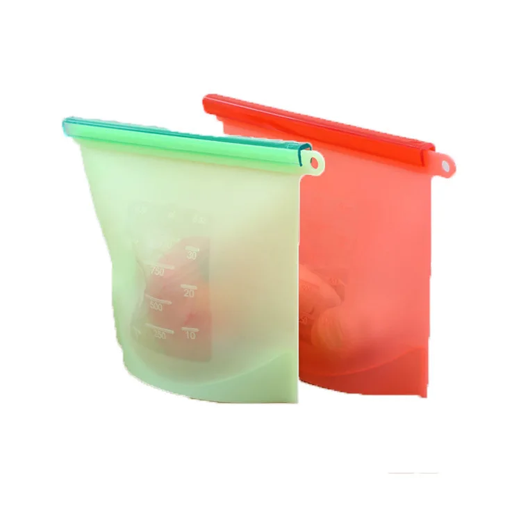 Customized High-Temperature Resistant Food Grade Silicone Fresh-Keeping Bag for Kitchen Use for Outdoor Camping Storage Fresh