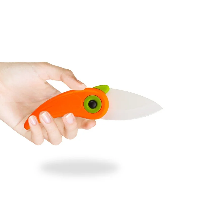 Professional Kitchen sharp Folding Ceramic Knife in Parrot Shape