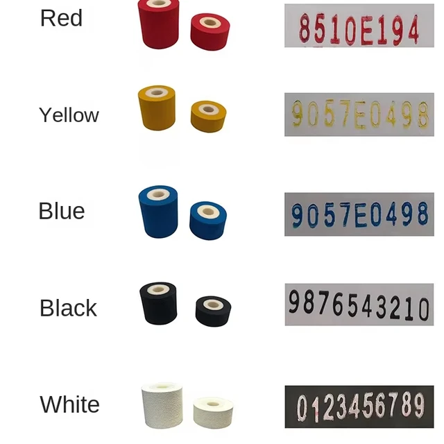 White Ink Wheel 36mm * 32mm DK1100 DK1100B DK1100A DS1108 Ink Wheel Packaging Machine Ink MY380F Marking Machine Date Ink Wheel 6