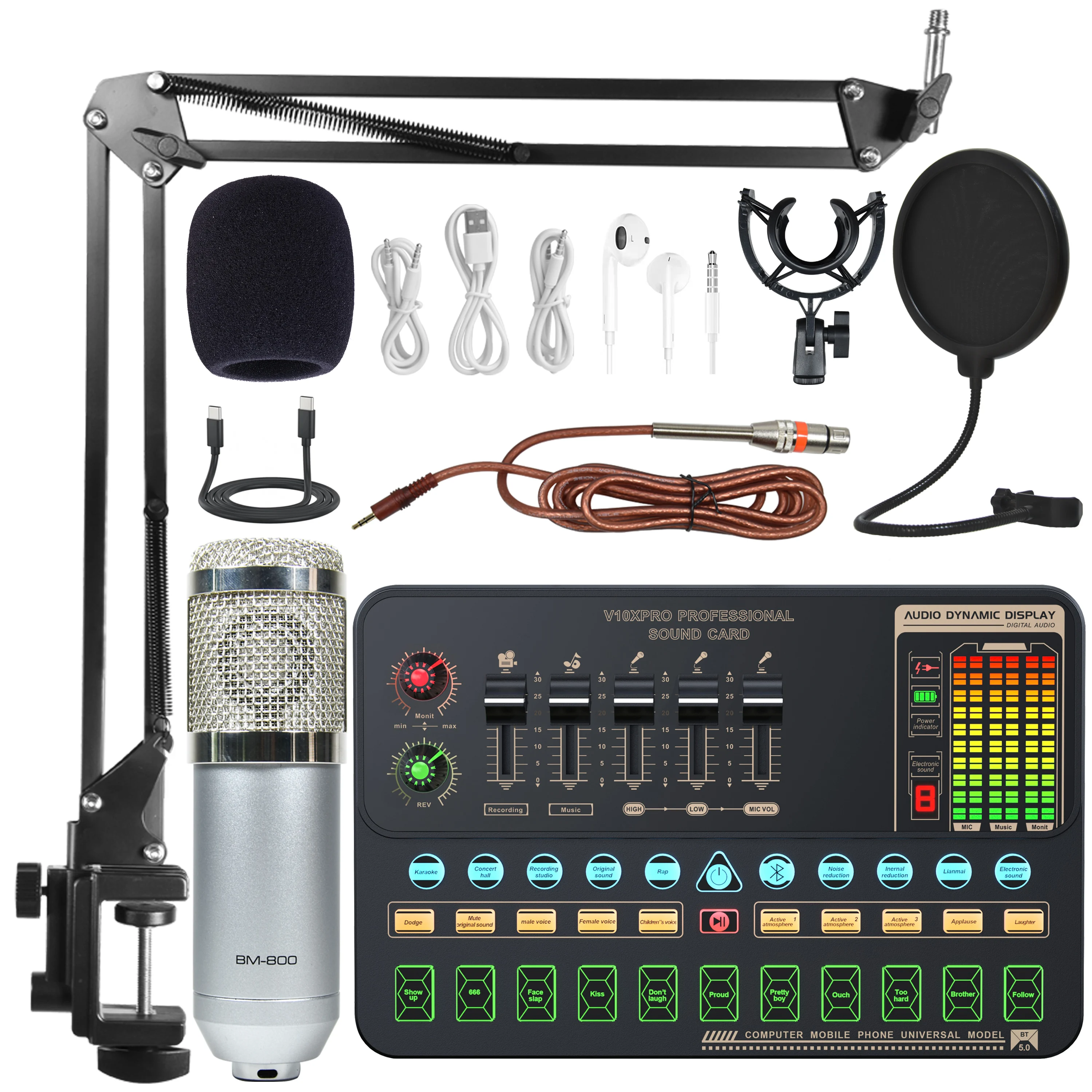 オーディオミキサーポッドキャスト機器バンドルサウンドカードライブ