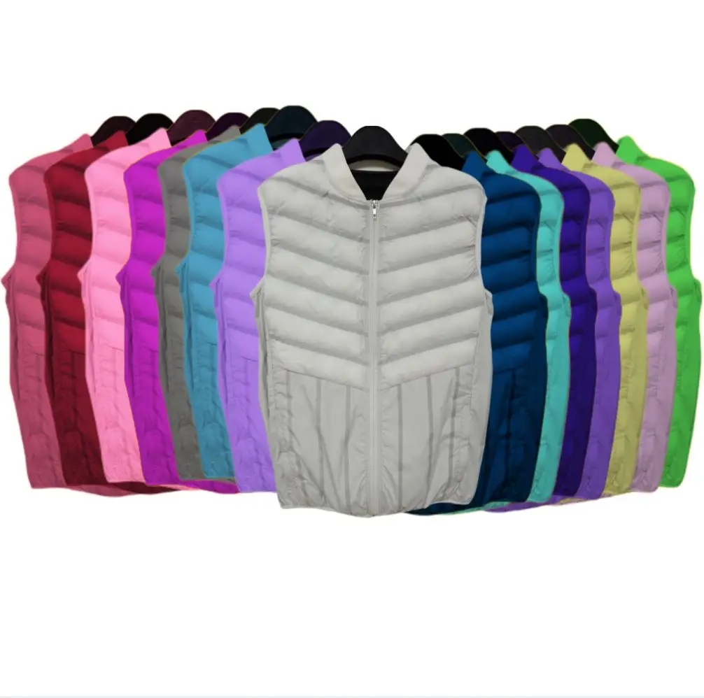 Sport Bubble Puffer Vest No Collar 