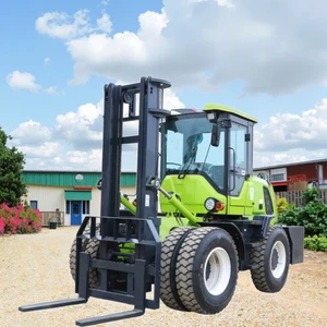 EPA Euro 5 Engine 4wd Off Road Forklift 3 Ton 3.5 Ton 4x4 Rough Terrain Forklift Truck