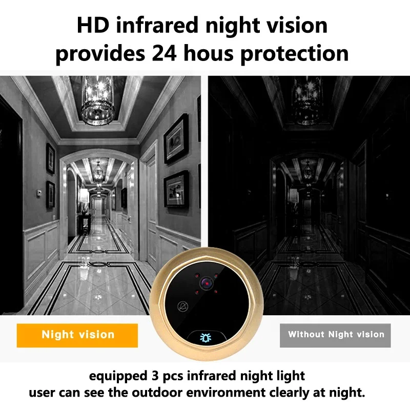 Smart Door Viewer with Built-in Camera Secure Convenient