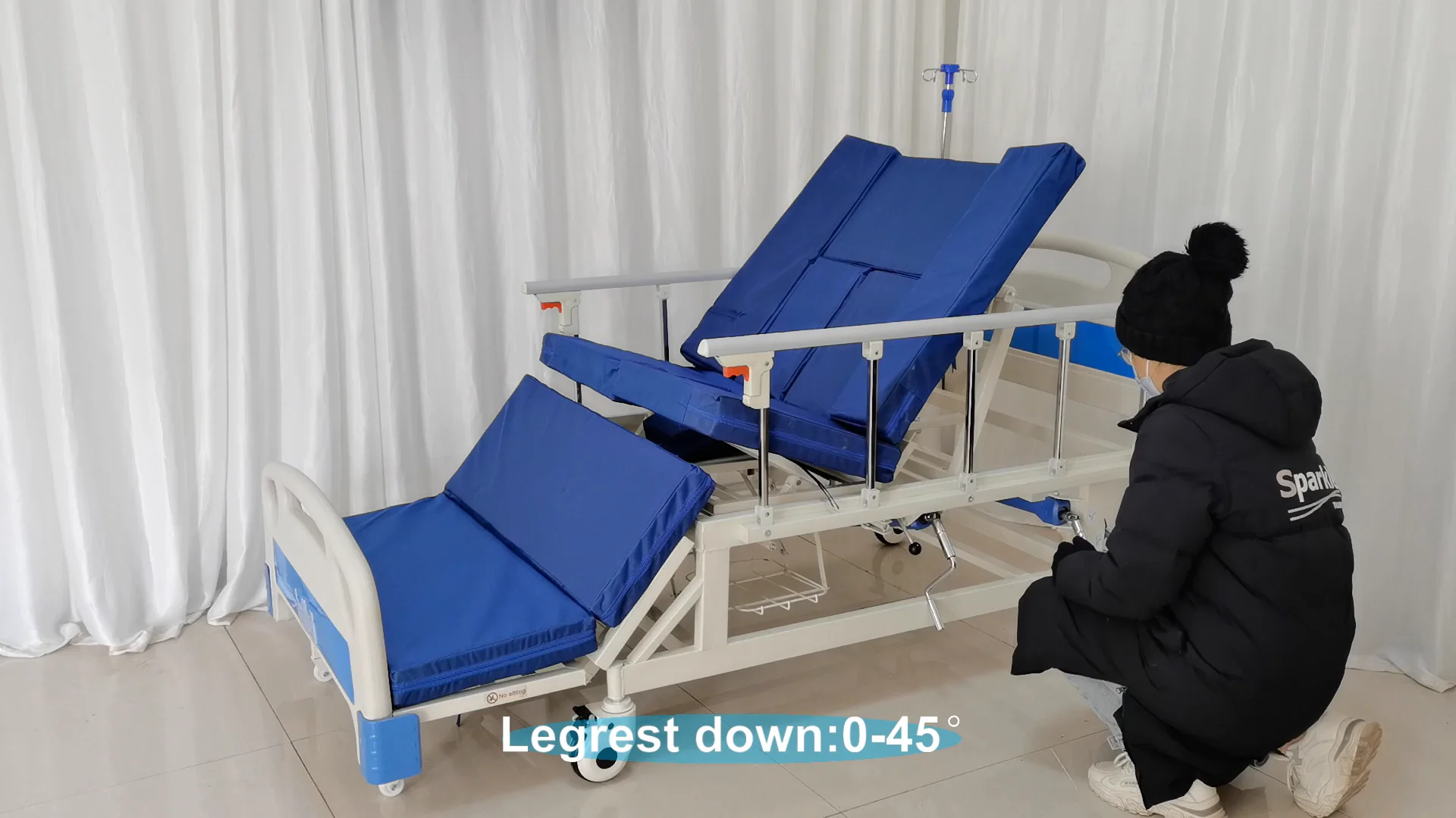 Adjustable Healthcare Bed For Stroke Patients Wheel Medical Hospital