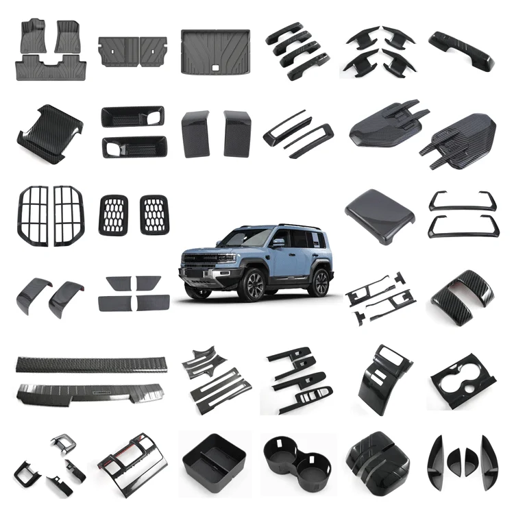 Car Accessories for BYD Denza B5 Leopard 5 Carbon Fiber Pattern Decoration Protection Trim Interior Exterior Accessory