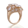 Bague en or jaune 18 carats avec diamant de laboratoire