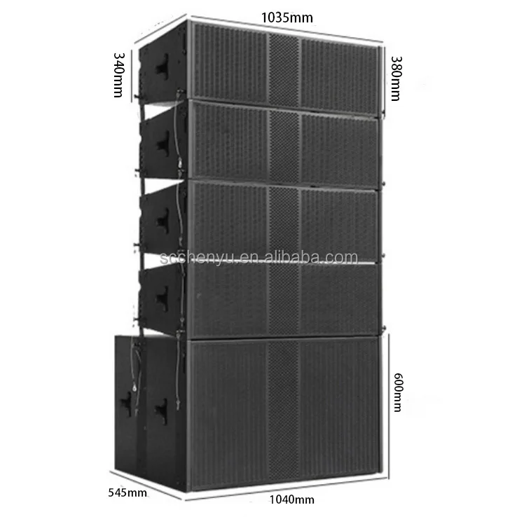 High Quality Outdoor Dual 12 Inch Powered Line Array Speaker System