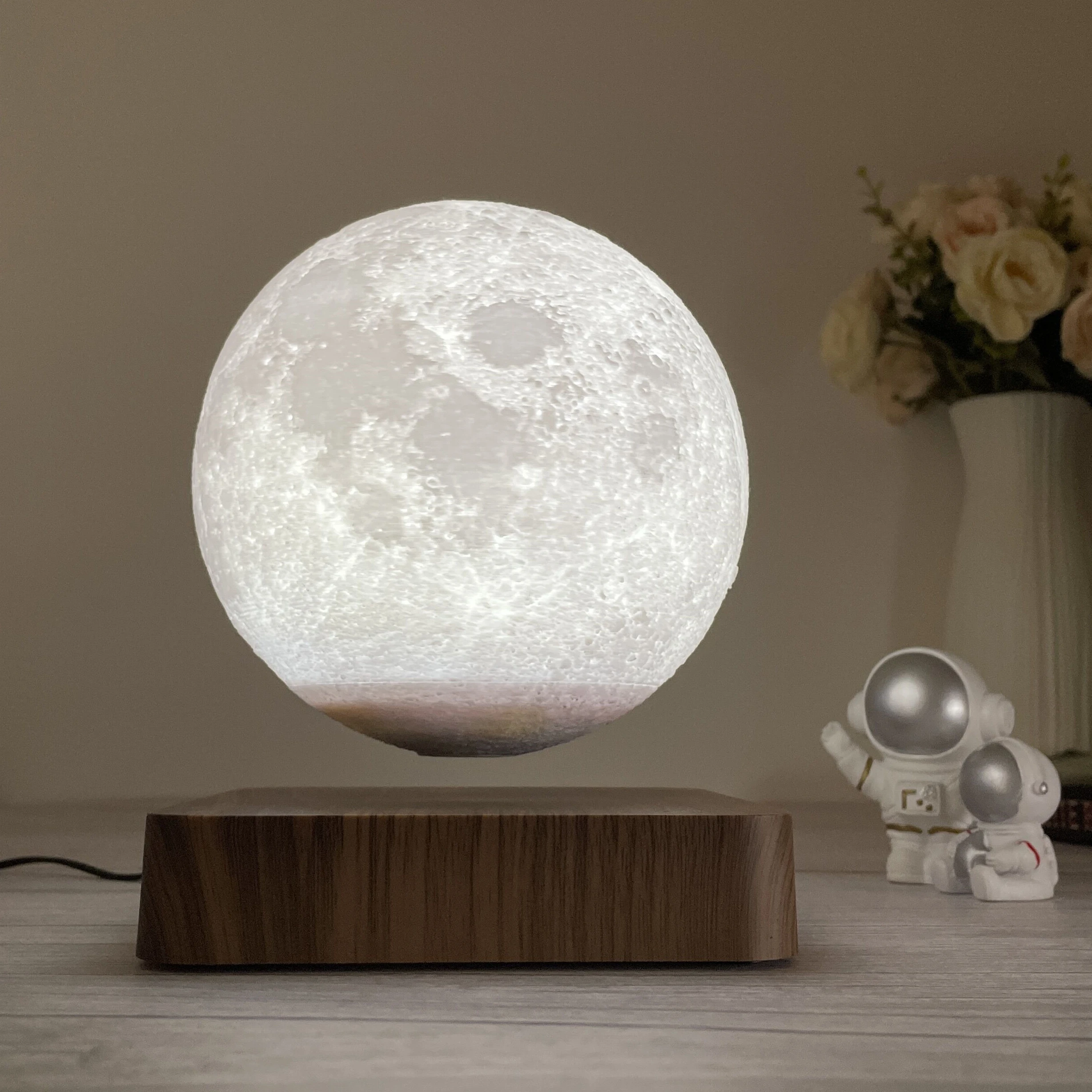 3D Printing Magic Magnetic Levitating Moon Lamp Floating Bedside Small Night Light Luna Lamp For  Home Decoration and Gift