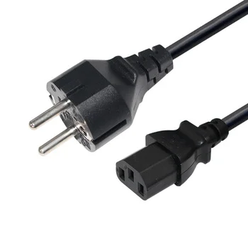 EU Power Cord 2m 3m 5m 10m Euro Plug IEC C13 Power Adapter Cable for Desktop PC Monitor Printer TV Projector