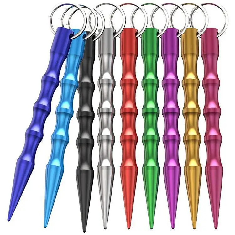 Women's Outdoor Selfdefense Stick Kubaton Keychain Student Key Pen New Aluminum Pointed Men Car