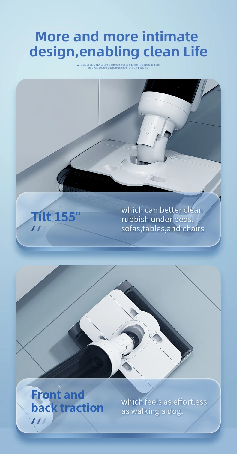Household floor washing machine Handheld wireless intelligent automatic sweep mop mop OEM custom mopping machine