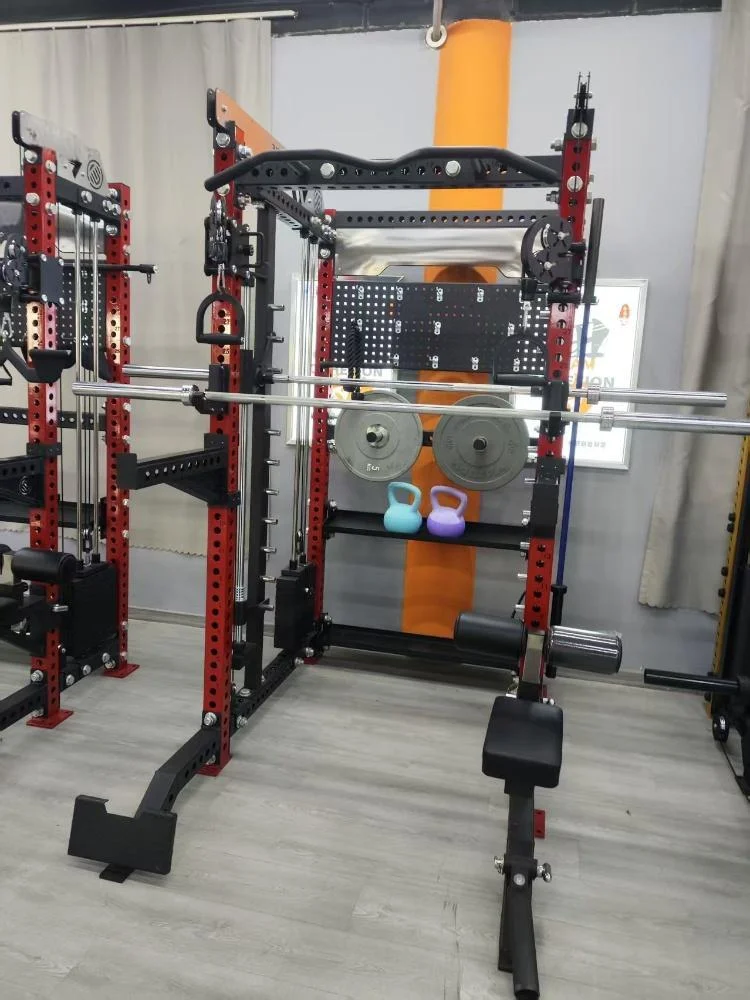 Smith Machine Squat Rack Rinfit Multi-functional Smith Machine Squat Rack Heavy Duty Commercial Gym ...