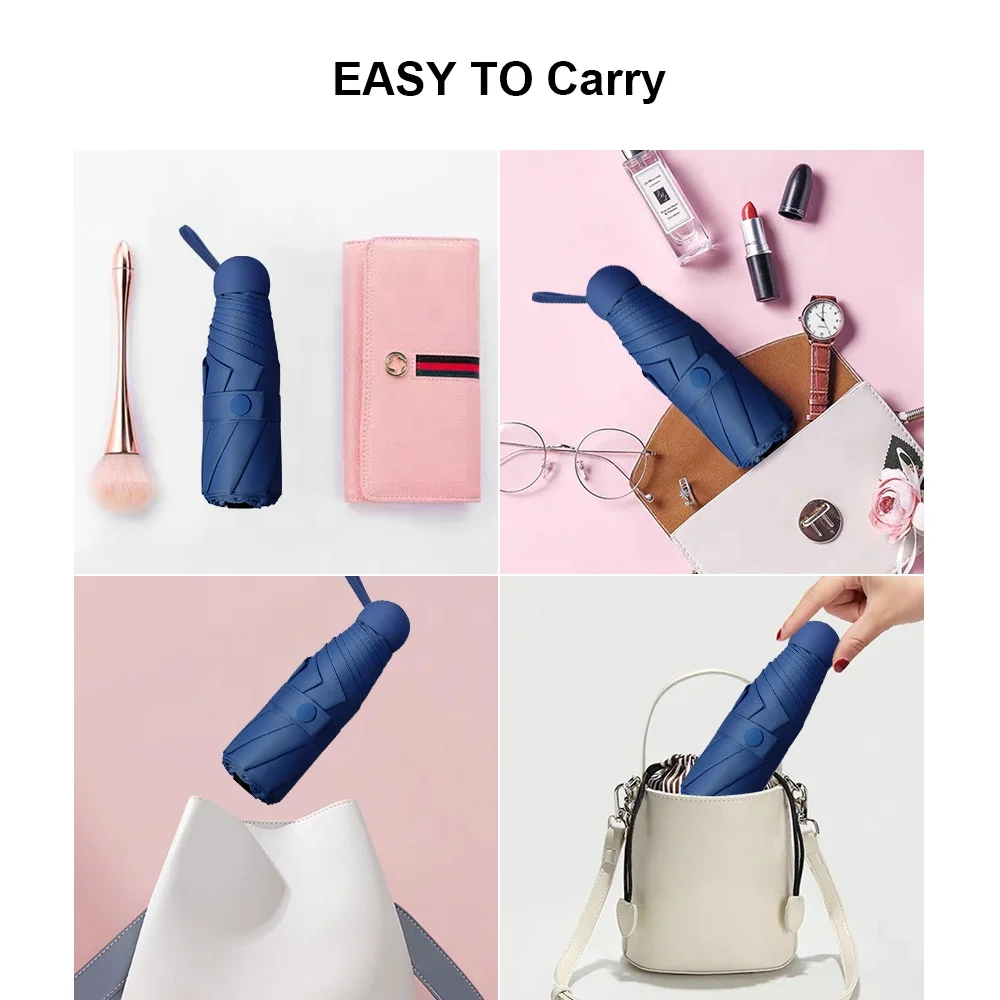 Custom Umbrella Mini Capsule Manual Custom Uv Protection Lady Small  Folding Umbrella