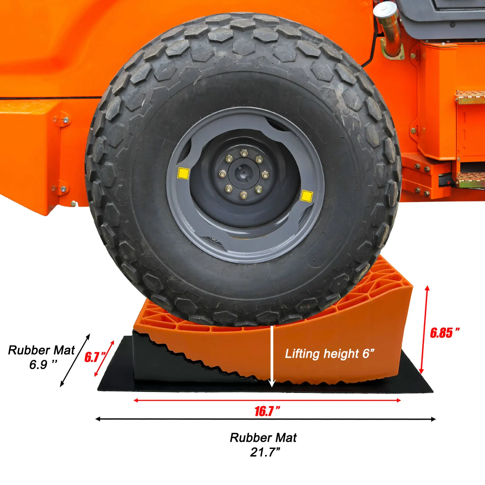 6inch Lift Height Tandem Wheel Ramp Tire Changing Ramp Leveling Blocks Rv Accessories With Anti