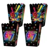 Black-10pcs popcorn box